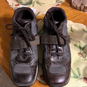 PRADA LEATHER BROWN VELCRO STRAP SNEAKER